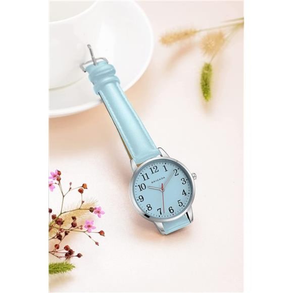 Women's Watch Elegant Watch for Women Leather Band Ladies Watch Waterproof - Picture 4 of 7